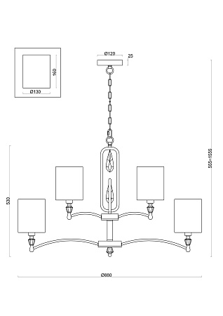 Люстра подвесная Freya Riverside FR1007PL-12BS