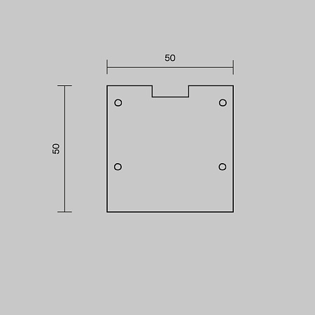 Комплект заглушек (для профиля 50×50) 2 шт., Maytoni ALM-5050-S-EC 642046