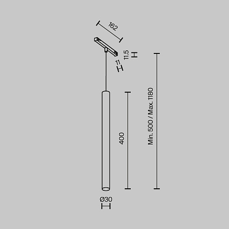 Трековый магнитный светодиодный светильник Maytoni Exility X Focus Led TR245-4-7WTW-DSZ-B