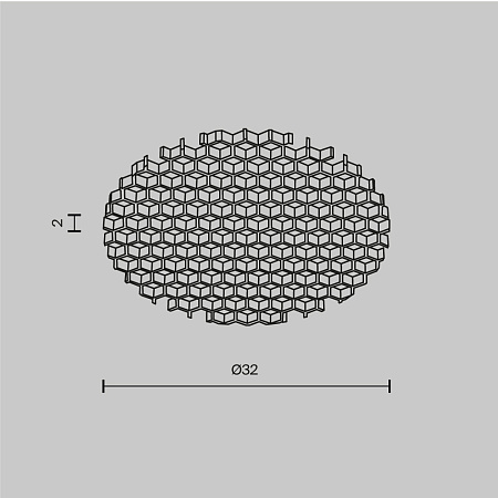 Антибликовая решетка для встраиваемого светильника Maytoni Dip HoneyComb001-D32