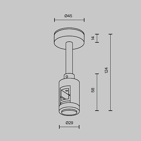 Крепление потолочное Short 78мм с вводом питания Maytoni Flarity TRA156C-B1-PT Крепление потолочное Short 78мм с вводом питания Maytoni Flarity TRA156C-B1-PT
