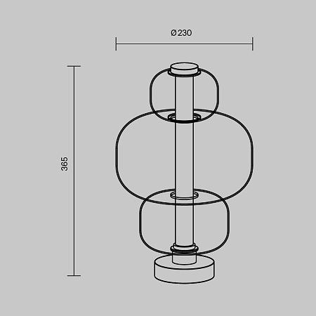 Настольная лампа Maytoni Atmos MOD364TL-L15B3K Настольная лампа Maytoni Atmos MOD364TL-L15B3K