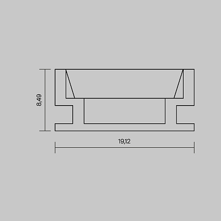 Встраиваемый профиль в пол Maytoni Led Strip ALM-1908-S-2M 636007 Встраиваемый профиль в пол Maytoni Led Strip ALM-1908-S-2M 636007