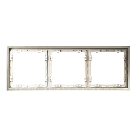 Рамка металлическая на 2 поста Voltum S70 METAL (никель) VLSM120311 Рамка металлическая на 2 поста Voltum S70 METAL (никель) VLSM120311