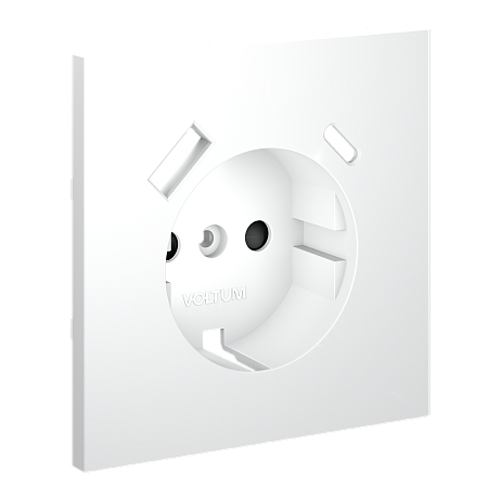 Накладка для розетки с заземлением и защитными шторками, с USB A+C Voltum S70 (белый матовый) VLS001002 Накладка для розетки с заземлением и защитными шторками, с USB A+C Voltum S70 (белый матовый) VLS001002