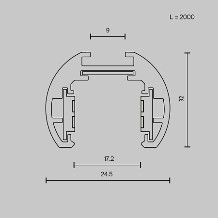 Шинопровод магнитный низкопрофильный Maytoni Exility TRXM034-R-412W