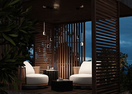 Уличный подвесной светодиодный светильник Maytoni Apex O491PL-L6W3K