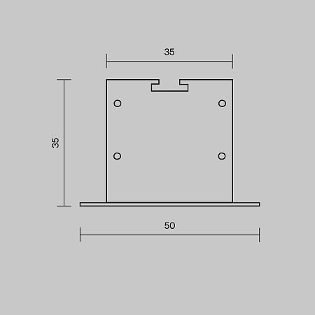 Комплект заглушек (для профиля 50×35) 2 шт., Maytoni ALM-5035T-S-EC 642034