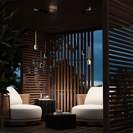 Уличный подвесной светодиодный светильник Maytoni Apex O491PL-L6B3K