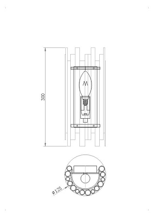 Настенный светильник Maytoni Coliseo MOD136WL-01BS