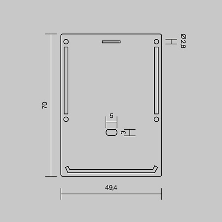 Комплект заглушек для профиля ALM-5070-S-2M (2 шт.) Maytoni 642095