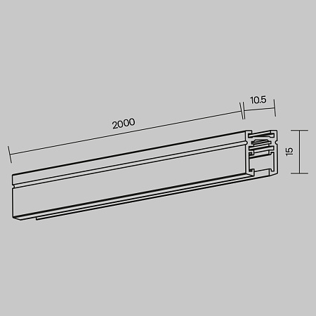 Шинопровод магнитный накладной/подвесной Maytoni Levity Busbar trunkings TRX184-112B-1