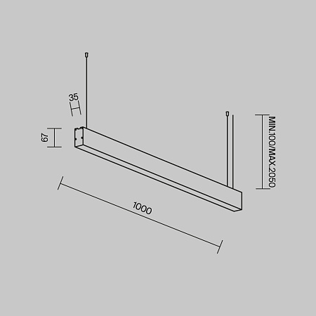 Линейный светильник светодиодный 4000К 1000*35*67мм Maytoni LL312044