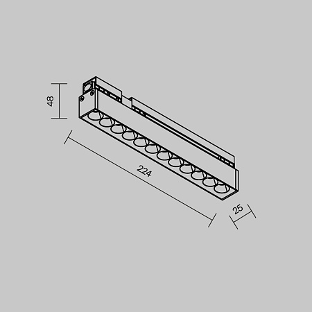 Уличный трековый мангитный светодиодный светильник Maytoni Exility IP Points O-TR02-2-S-12WB4K