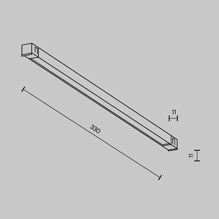 Трековый магнитный светодиодный светильник Maytoni Exility X Basis TR240-2-6W4K-B