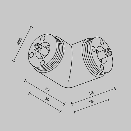 Угловой коннектор для системы без ввода питания Maytoni Shelf CA014CL-B