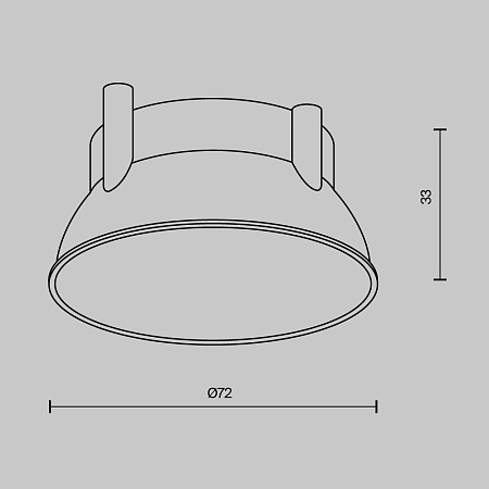Декоративная рамка-отражатель для потолочных светильников Alfa LED Maytoni Ring12-15W-RD-BS