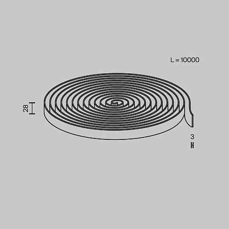 Токопроводящая текстильная лента Maytoni Parity TRX130-1.10LG
