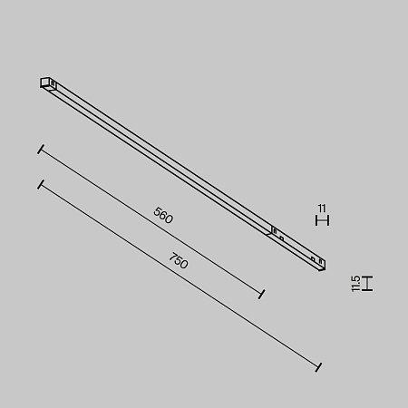 Трековый магнитный светодиодный светильник Maytoni Exility X Basis TR240-4-12WTW-DSZ-B