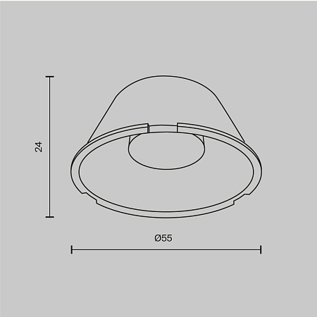 Линза 50mm 15° 12Вт Maytoni Focus Led LensD49-15